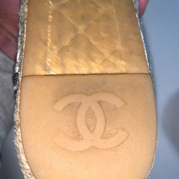 CHANEL size 37 Two-tone leather lace up ESPADRILLE - Picture 10 of 12